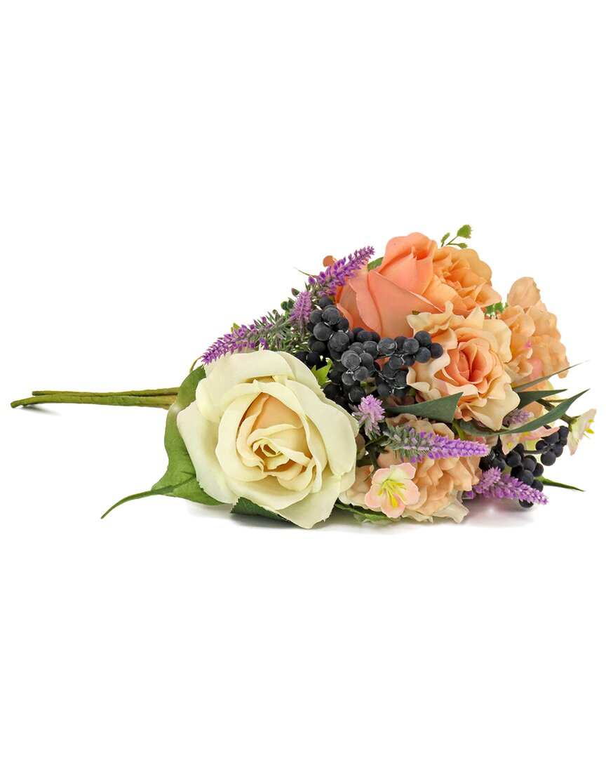 National Tree Company 16in Roses And Lavender Bouquet In Pink