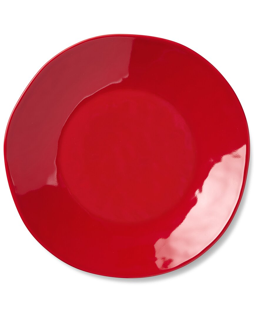 Certified International Berry Red Christmas Set Of 4 Dessert Plates In Red