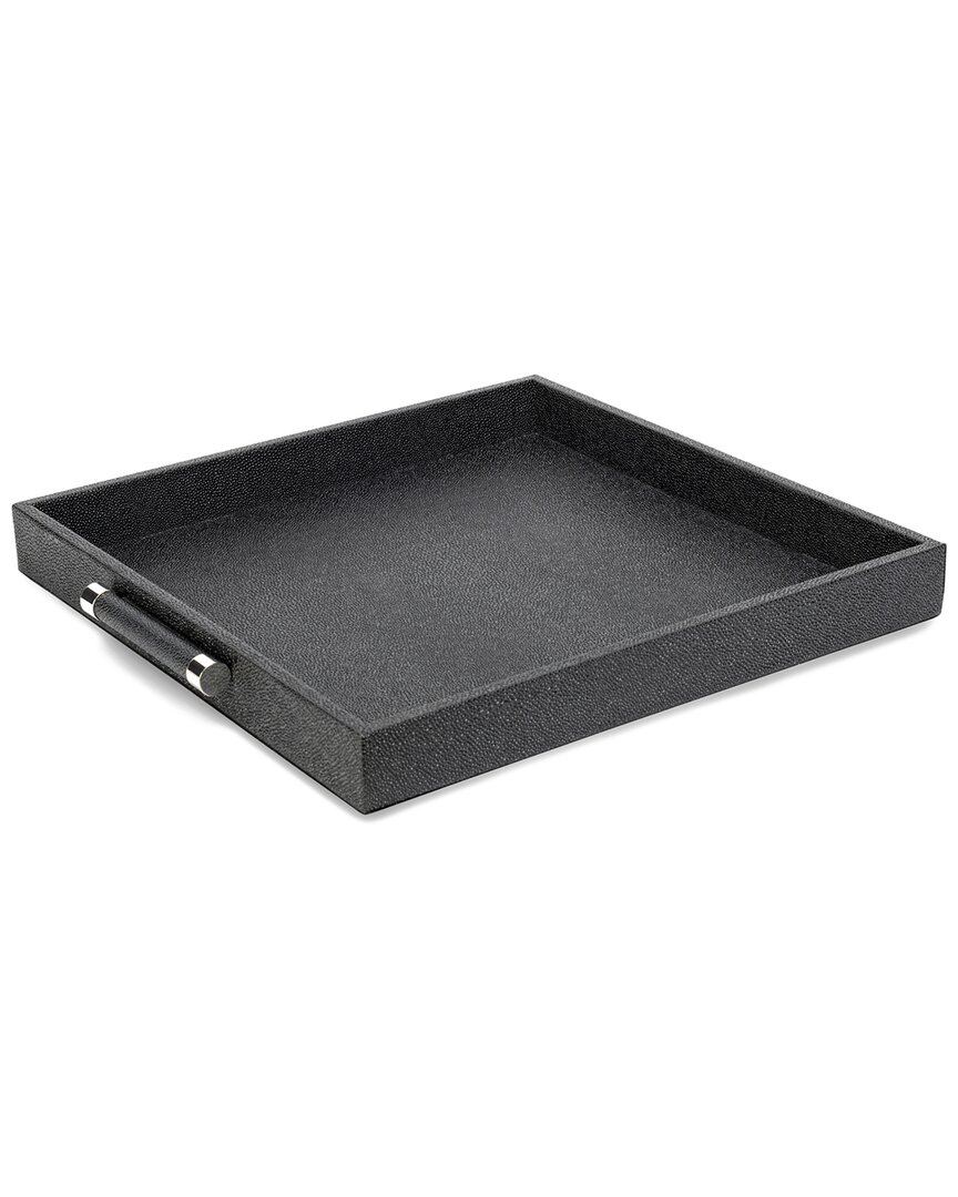 American Atelier Black Shagreen Tray