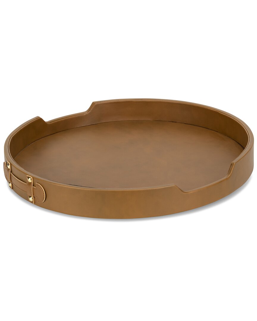 American Atelier Light Brown Round Tray