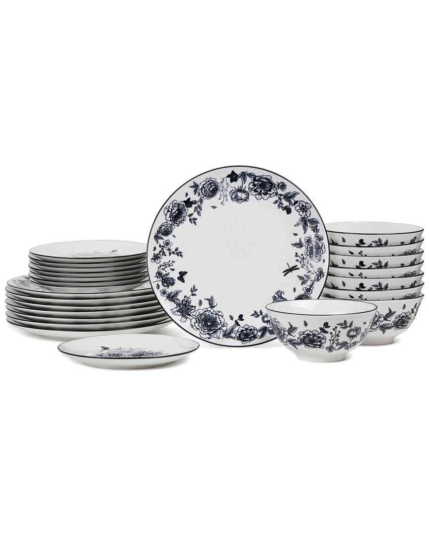 Stone Lain Esme 24pc Porcelain Dinnerware Set In White