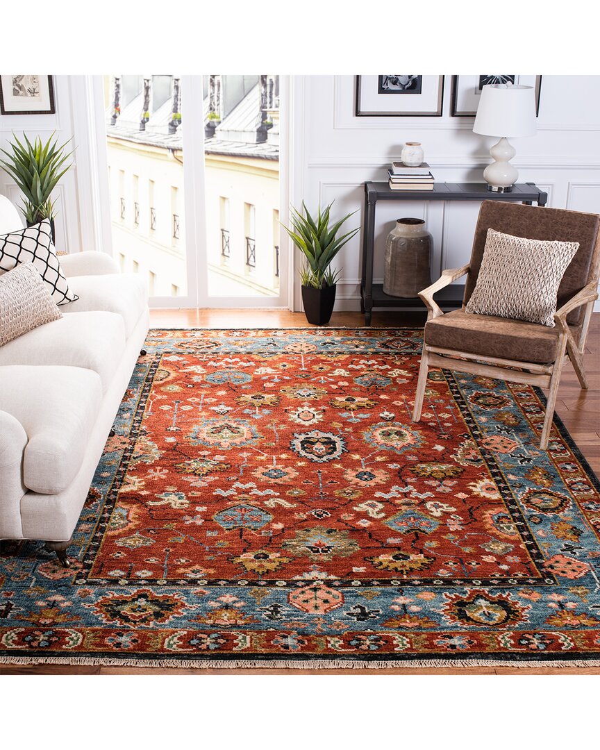 Safavieh Samarkand Hand Knotted Wool Rug In Red