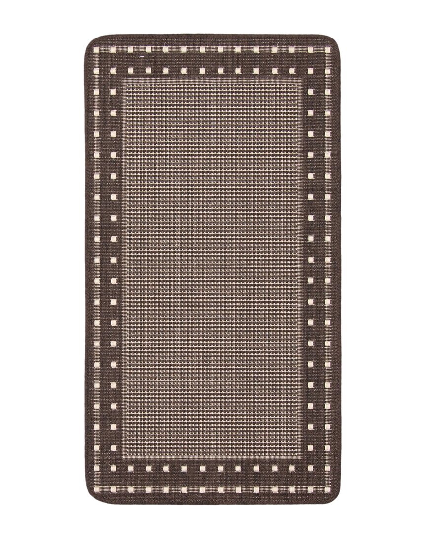 Shop Ecarpet Nadia Textured Anti-slip Mat In Chocolate