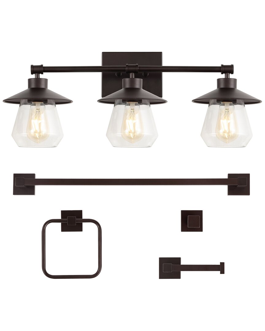 Jonathan Y Avalon Vanity Light Set In Black