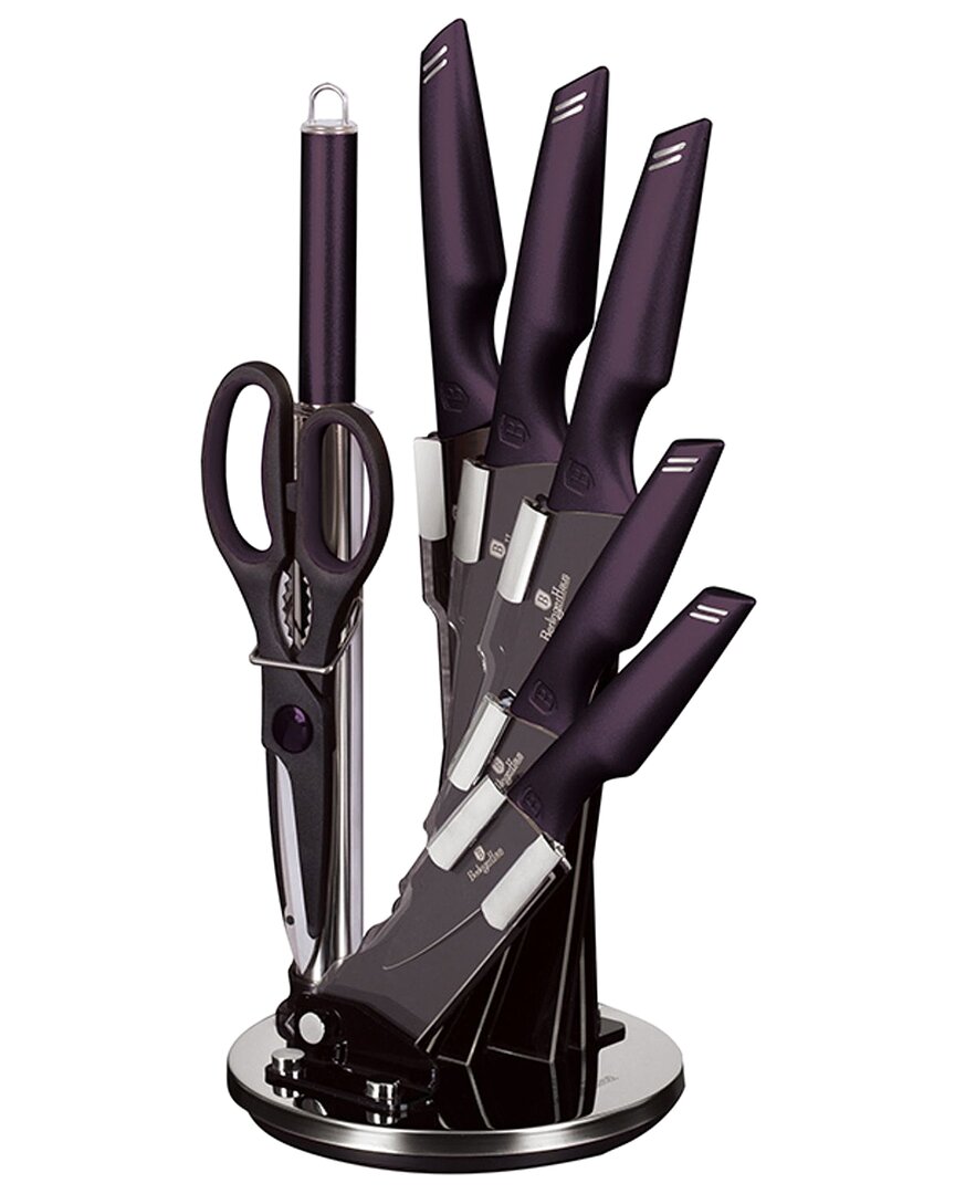 Berlinger Haus 8pc Knife Set With Acrylic Stand In Purple