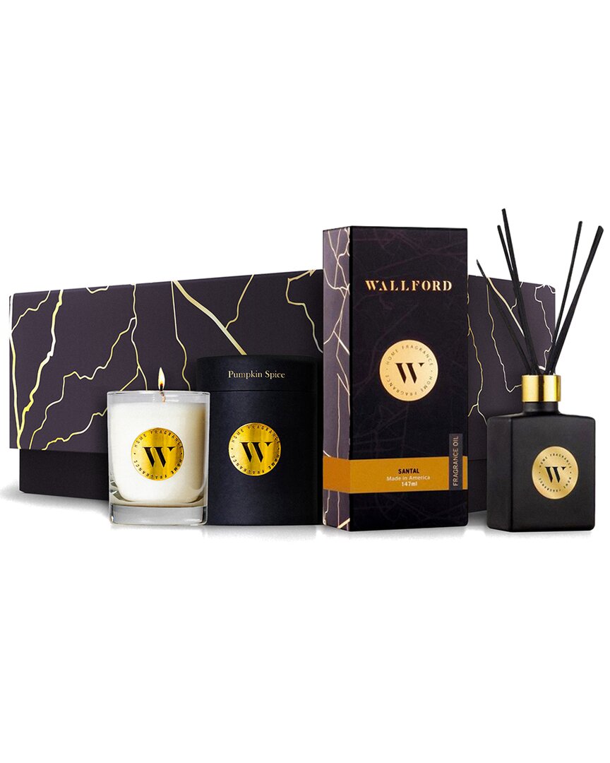 Wallford Home Fragrance Set Of Wallford Candle With Pumpkin Spice And Wall