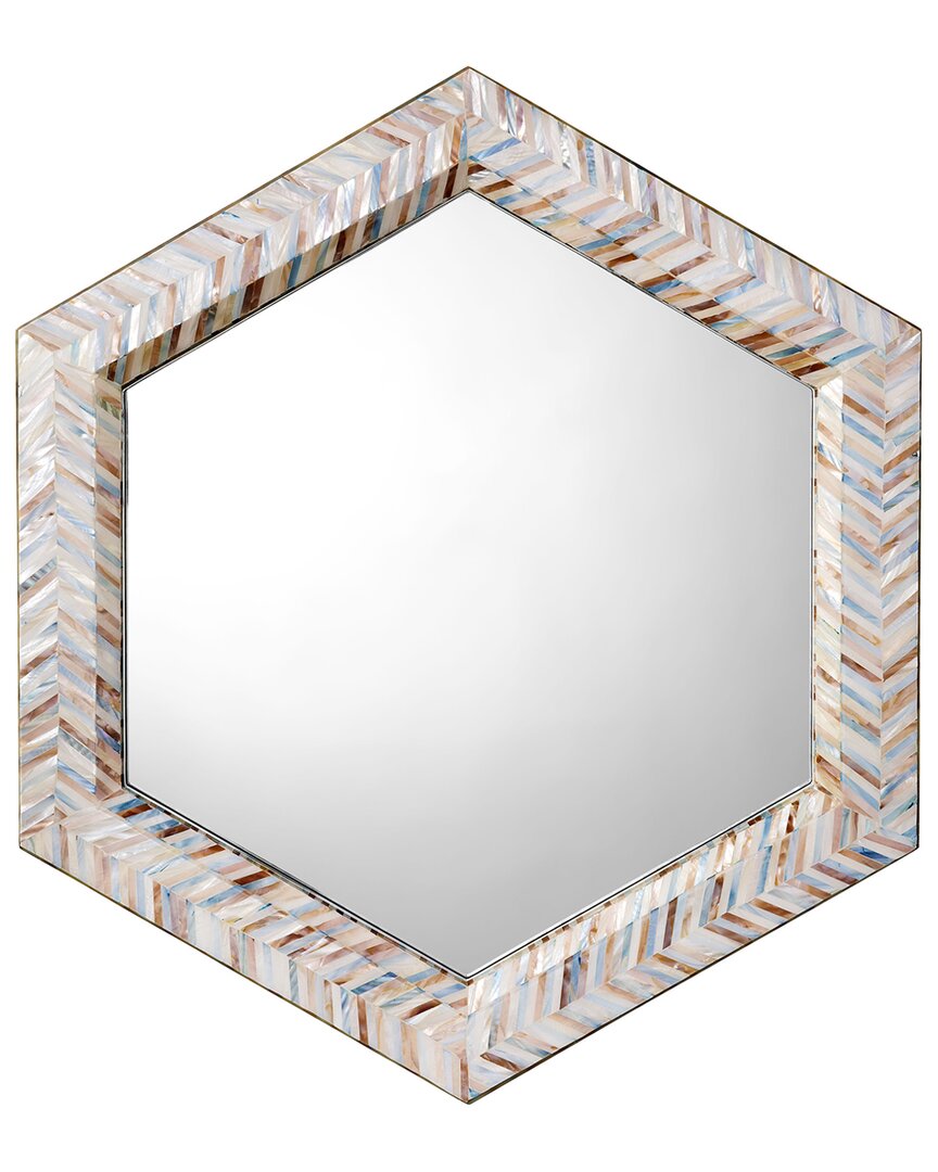 Jamie Young Academy Mother-of-pearl Hexagon Wall Mirror