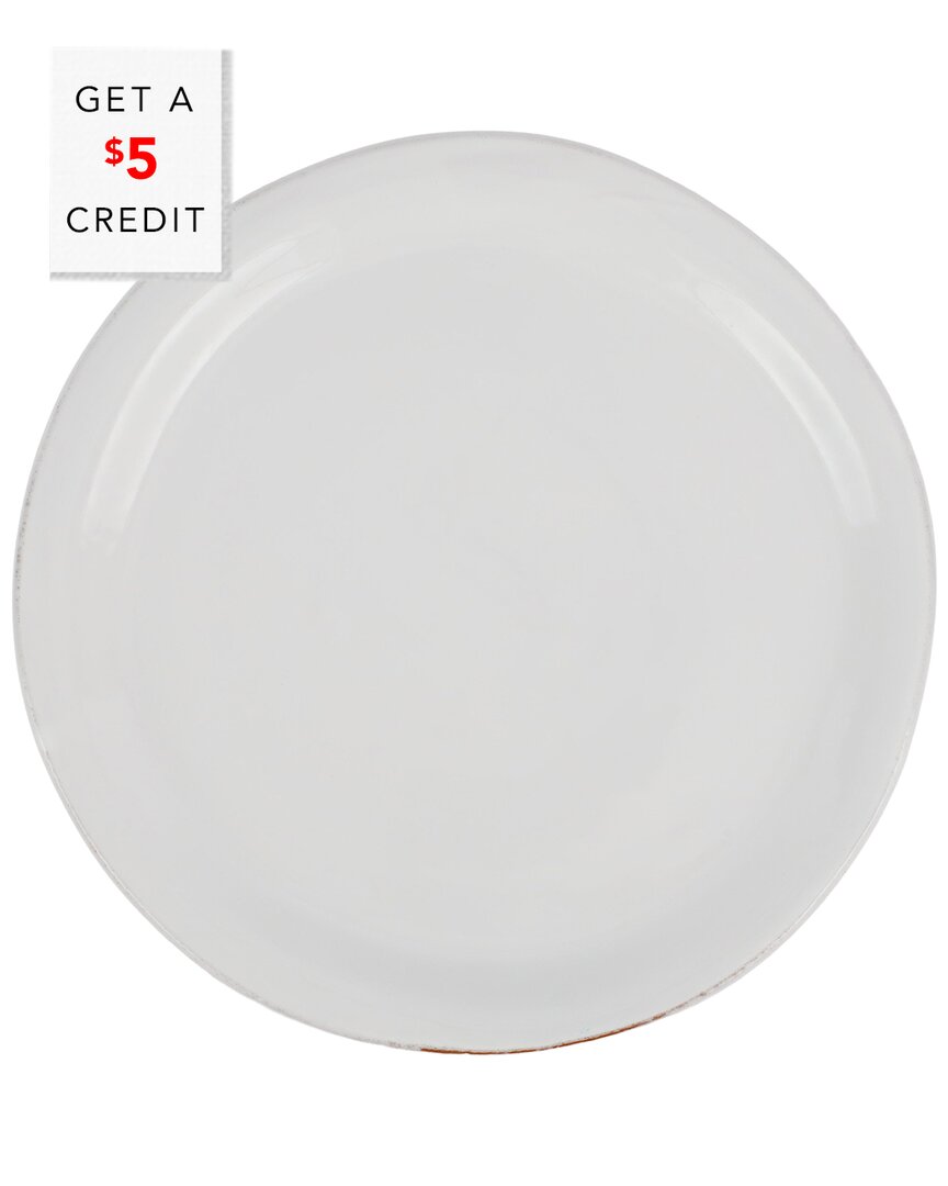 Vietri Cucina Fresca Dinner Plate With $5 Credit In White