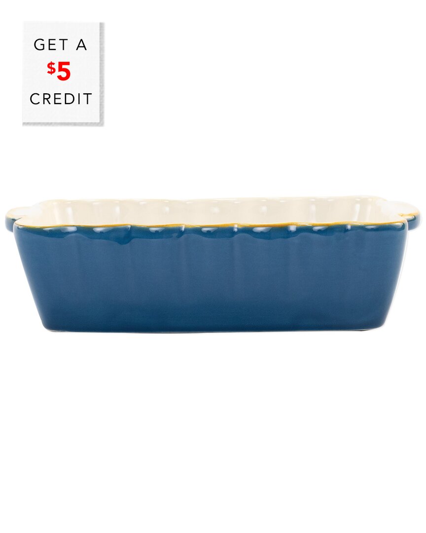 Vietri Italian Bakers Medium Rectangular Baker With $5 Credit In Blue