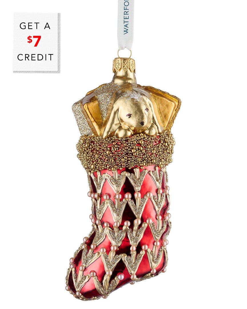 Waterford Holiday Heirlooms Filled Stocking With $7 Credit
