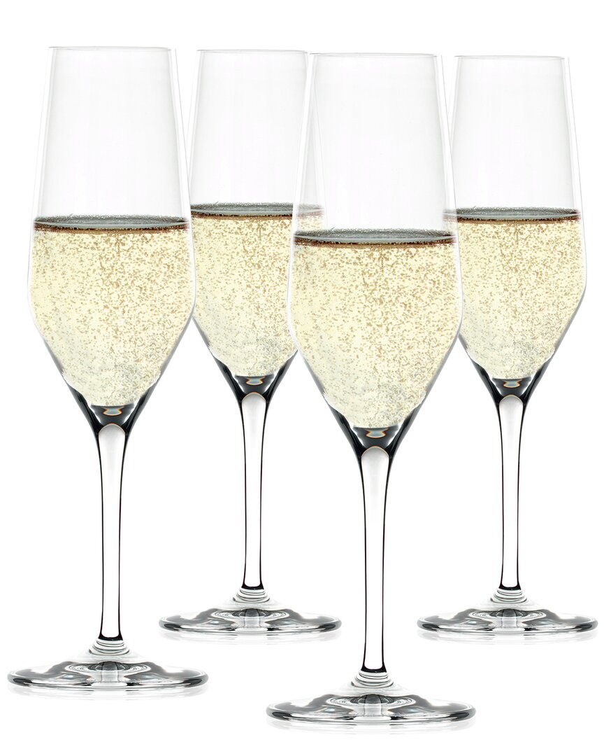 Spiegelau Set Of Four 8.5oz Champagne Flutes