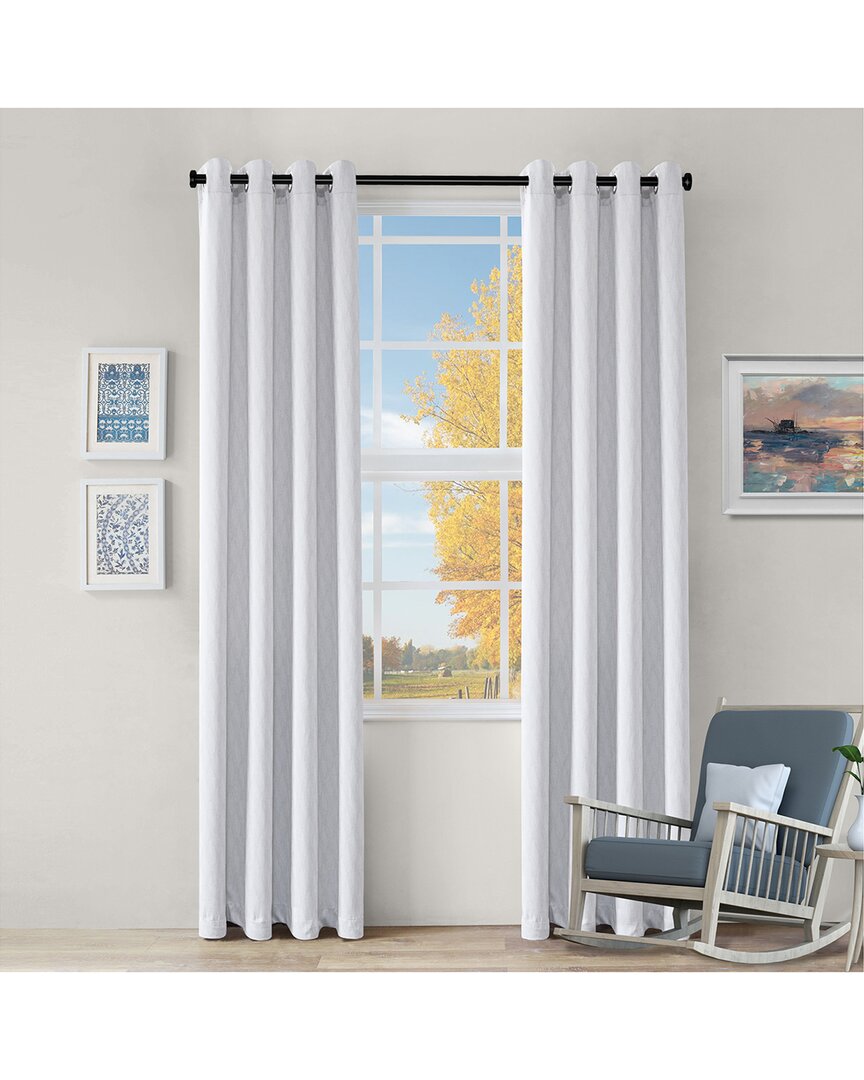 Superior Zuri Blackout Curtains With Grommet Top Header - Set Of 2 In Off White