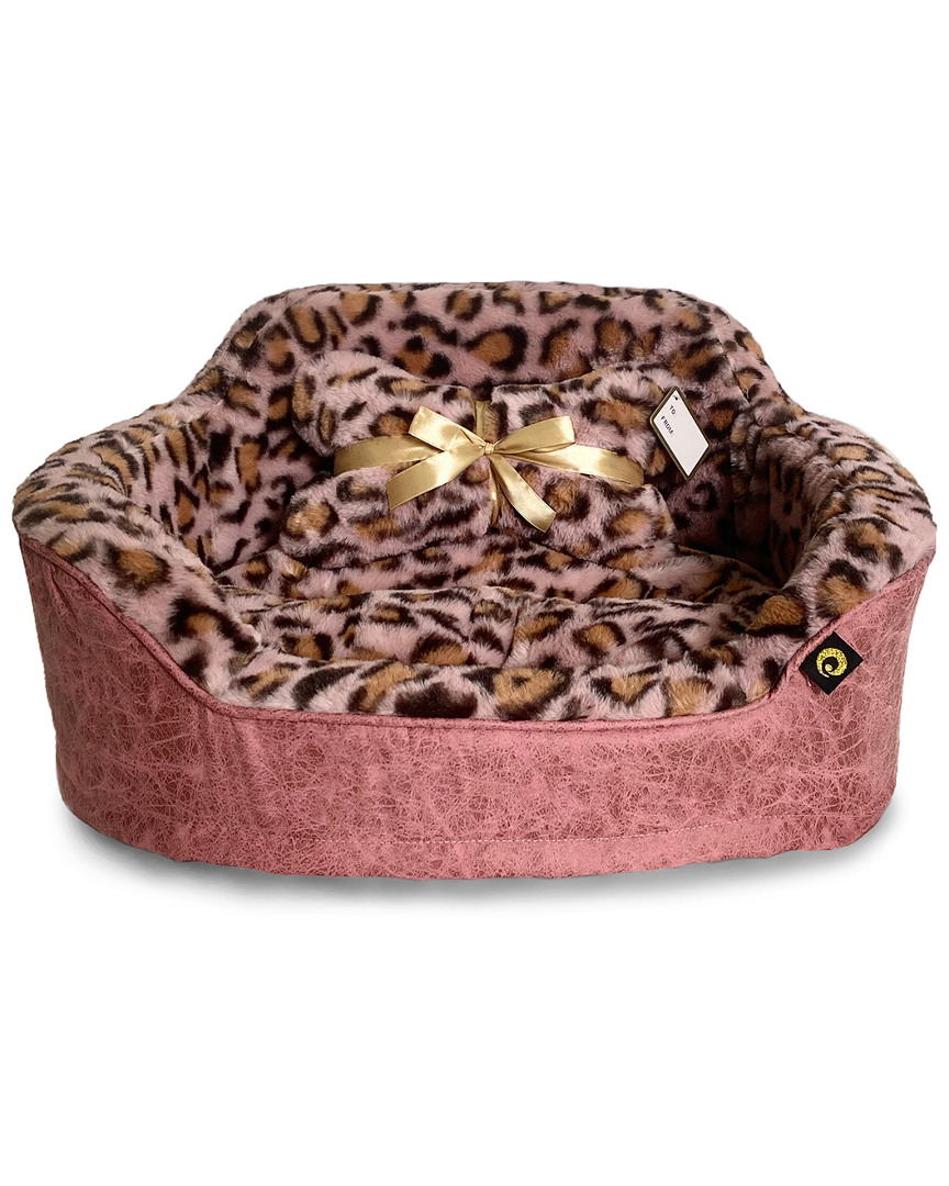 Precious Tails Leopard Princess Bed In Pink