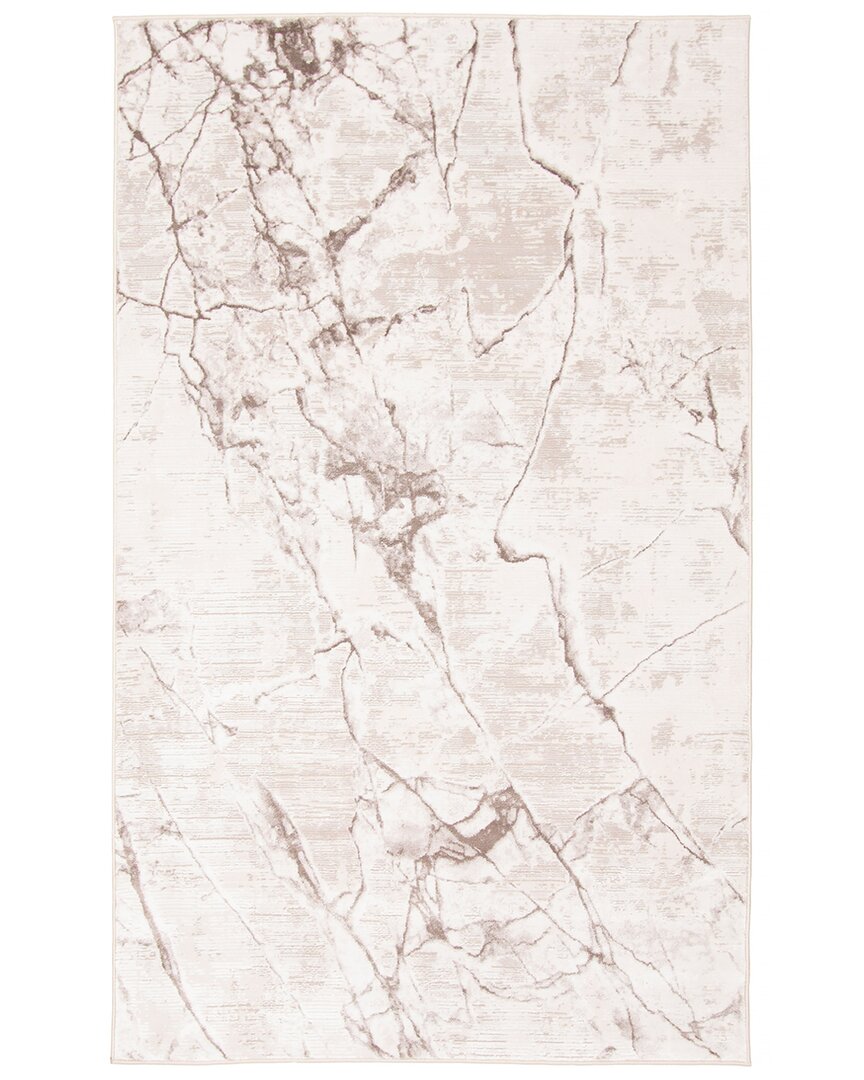 Ecarpet Helix Contemporary/modern Area Rug In White