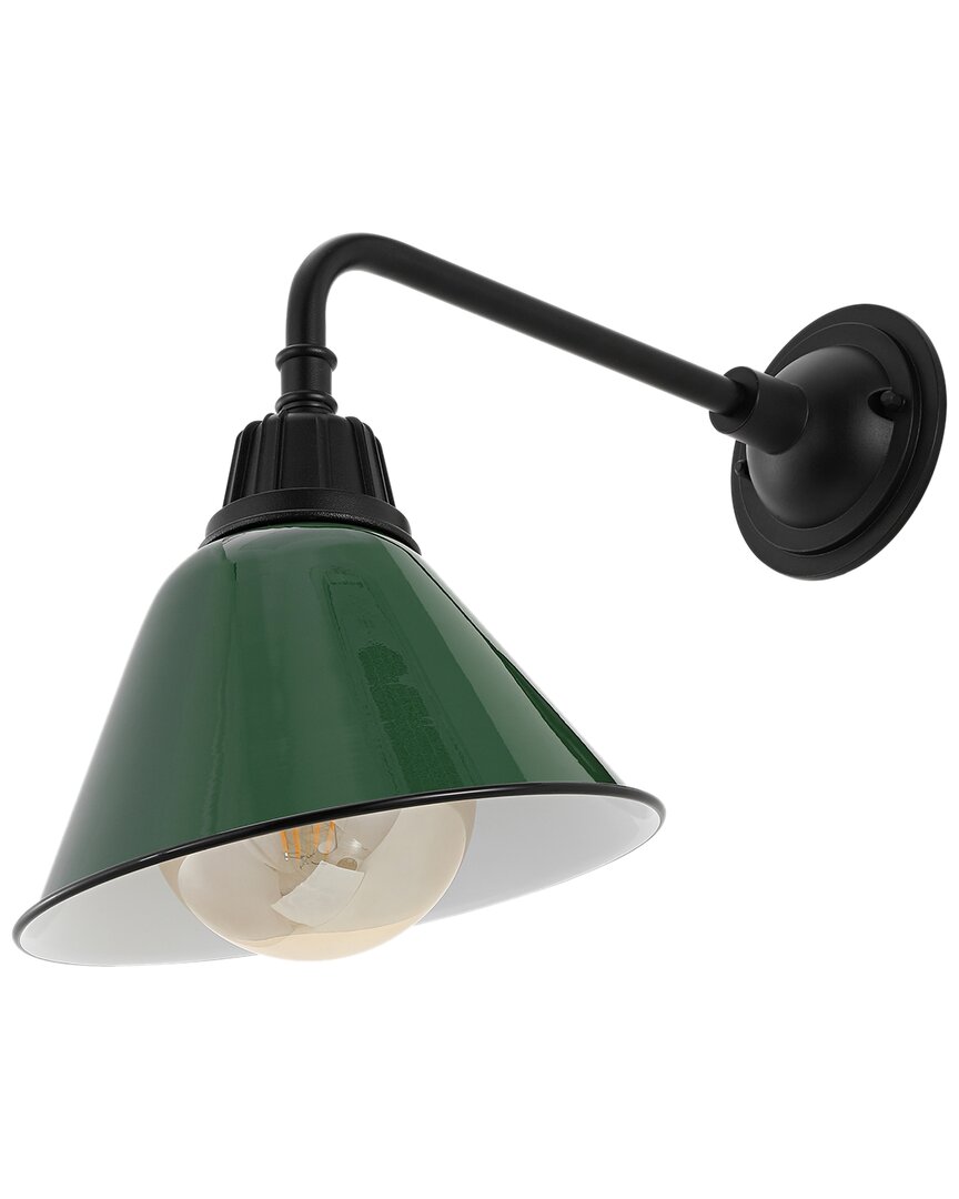 Jonathan Y Croydon Farmhouse Industrial Indoor/outdoor Sconce In Green