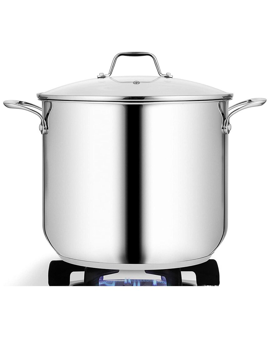 Nutrichef 12qt Stainless Steel Cookware Stockpot In Silver