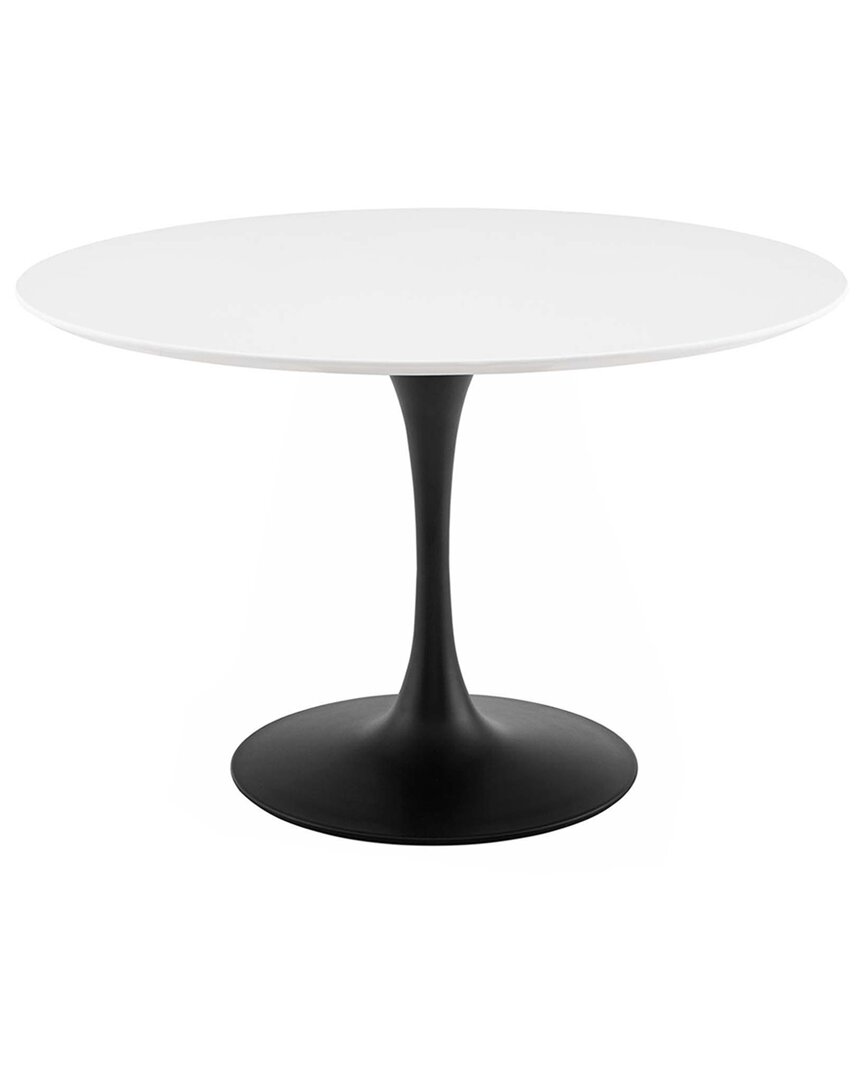 Modway Lippa 47in Round Wood Dining Table In Black