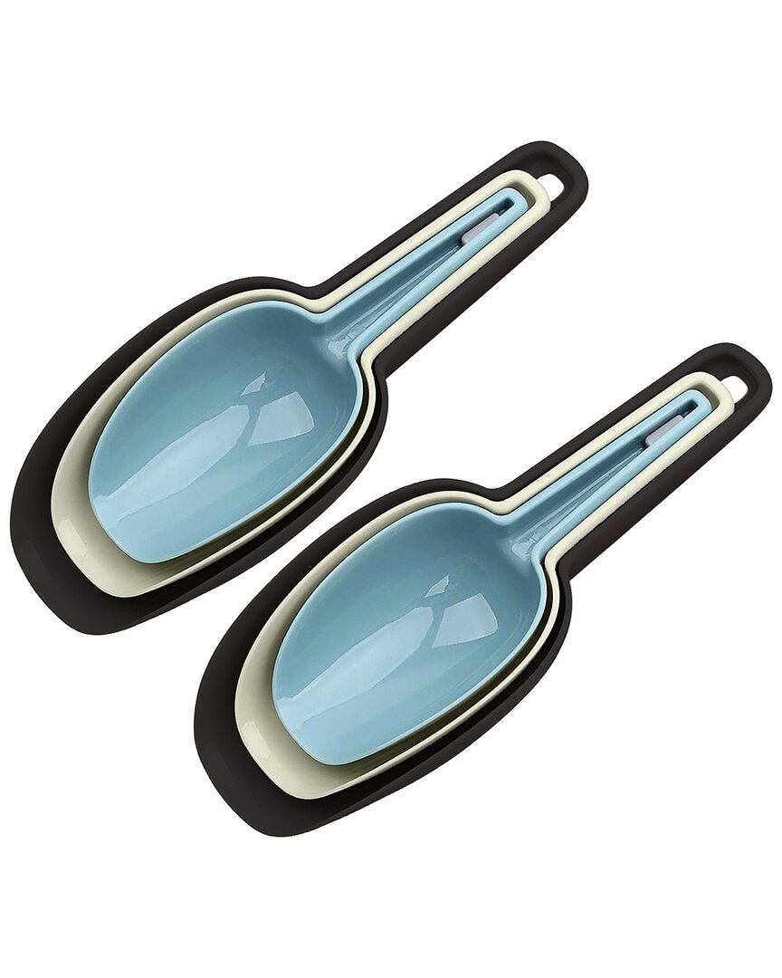 1947 Kitchen 6-pack Plastic Kitchen Scoop Set In Blue