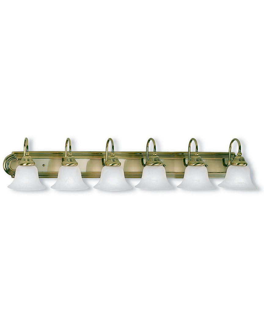 Livex Lighting Livex Belmont 6-light Antique Brass Bath-light