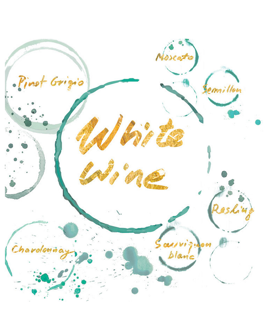 Icanvas White Wine Gold By Pi Studio