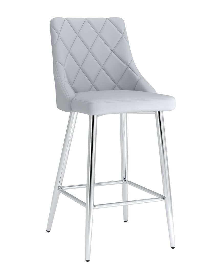 Worldwide Home Furnishings Set Of 2 Contemporary Counter Stools In Grey