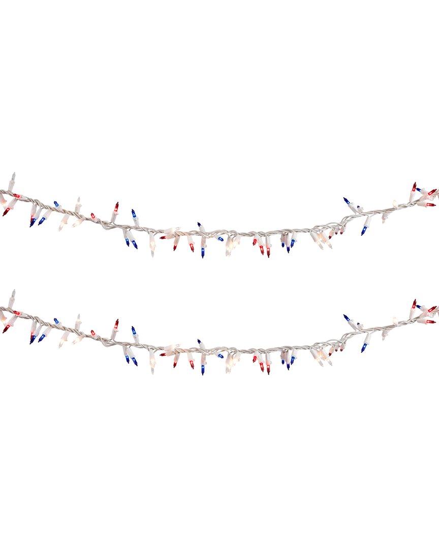 Northlight Mini Garland Christmas Light Set In Red