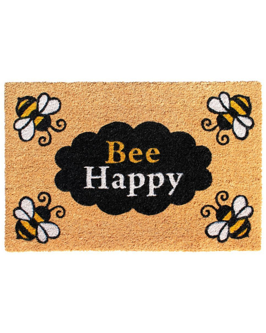 Rug Smith Rugsmith Natural Bee Happy Doormat