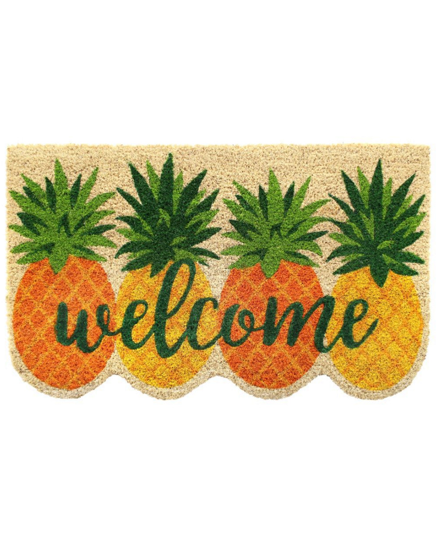 Rug Smith Bleach Pineapple Welcome Doormat In Beige