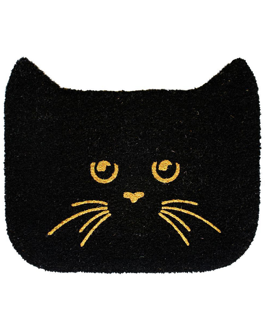 Rug Smith Black Glitter Shaped Cat Doormat