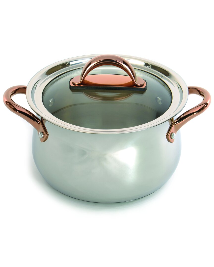 Berghoff Ouro Gold Stainless Steel 8in Casserole With Lid In Metallic
