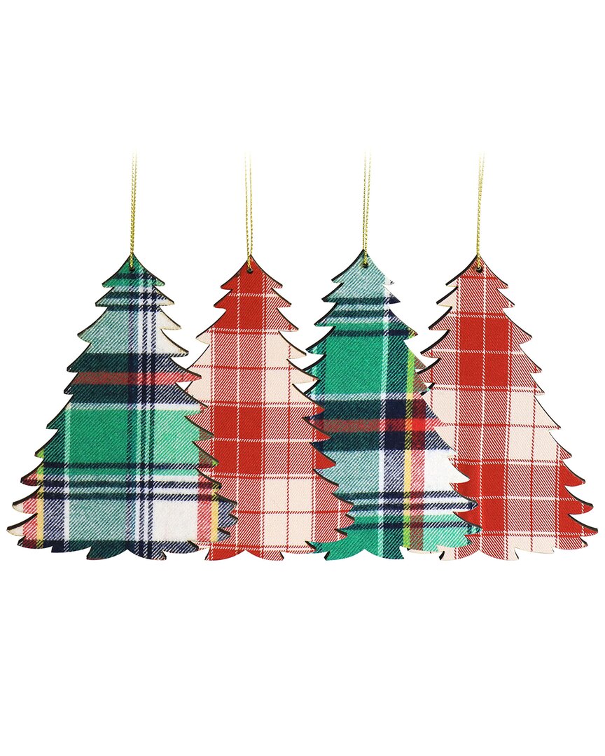 Martha Stewart Holiday 4pc Tree Ornament Set In Multicolor
