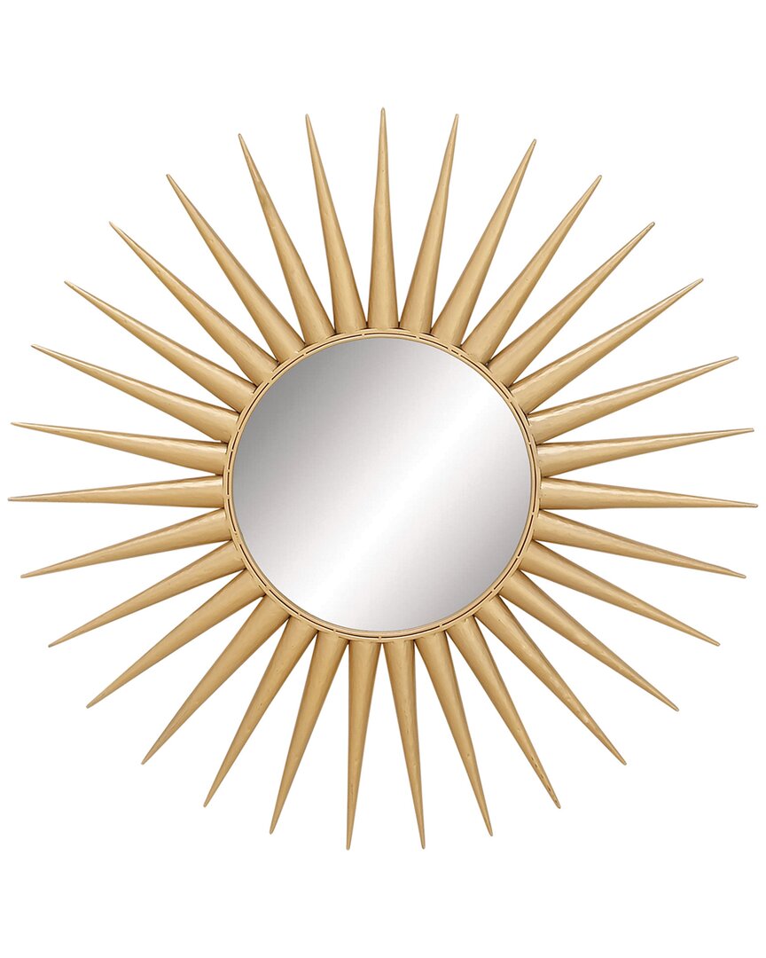 Cosmoliving By Cosmopolitan Glam Round Metal Wall  Mirror In Gold