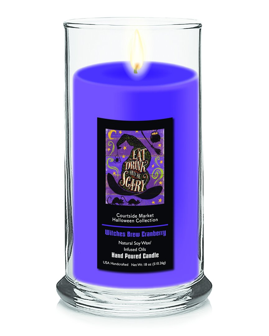 Courtside Market Halloween Collection Eat, Drink, & Be Scary Witch's Brew Cranberry Soy Wax Candle In Multi