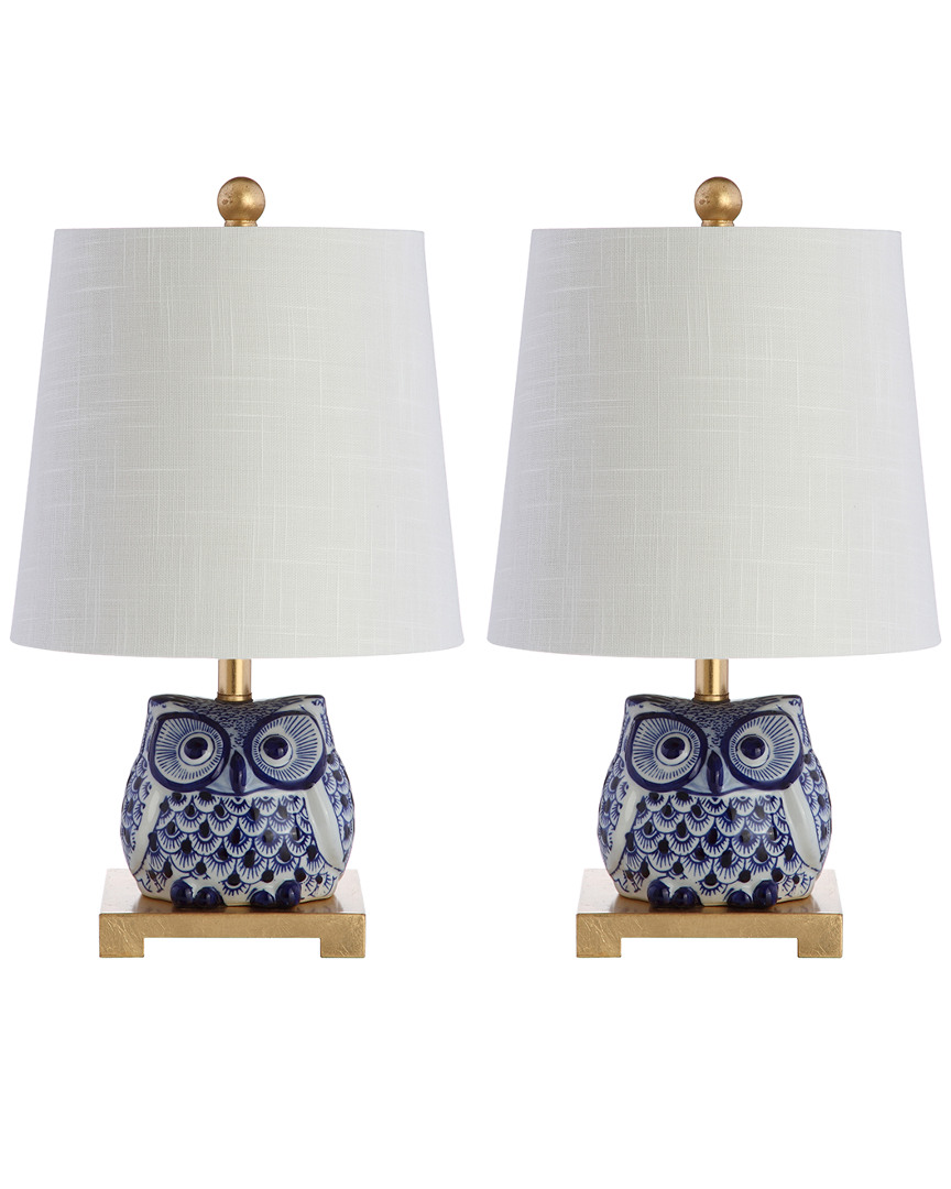 Jonathan Y Justina 16in Ceramic Mini Table Lamps In Metallic