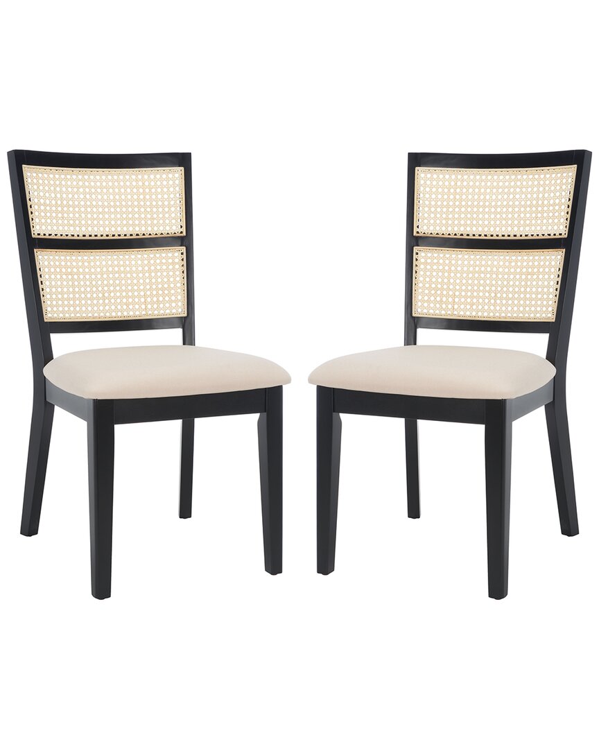 Safavieh Set Of 2 Toril Dining Chairs In Black