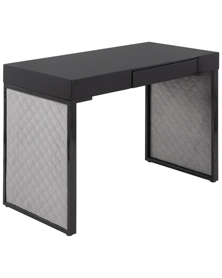 Lumisource Drift Upholstered Desk In Black