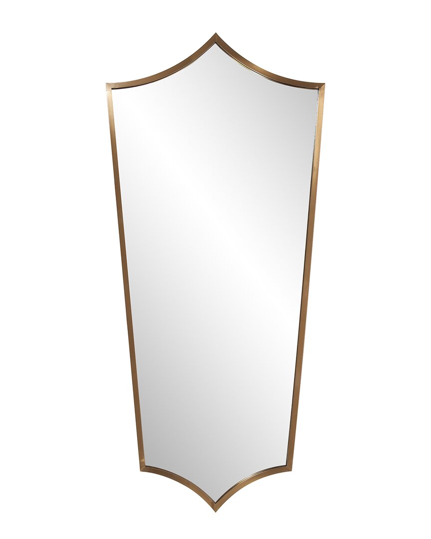 Howard Elliott Antioch Brushed Brass Shield Mirror In Metallic