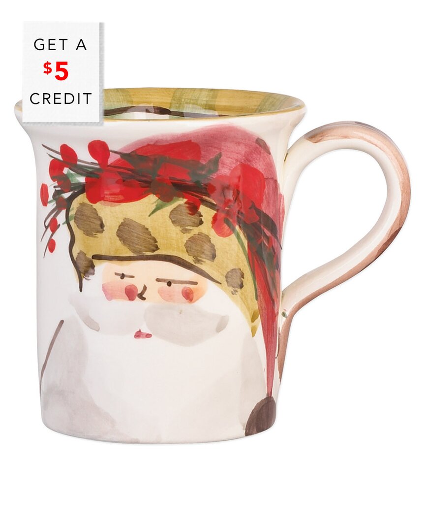 Vietri Old St. Nick Hat Mug With $5 Credit In Multicolor