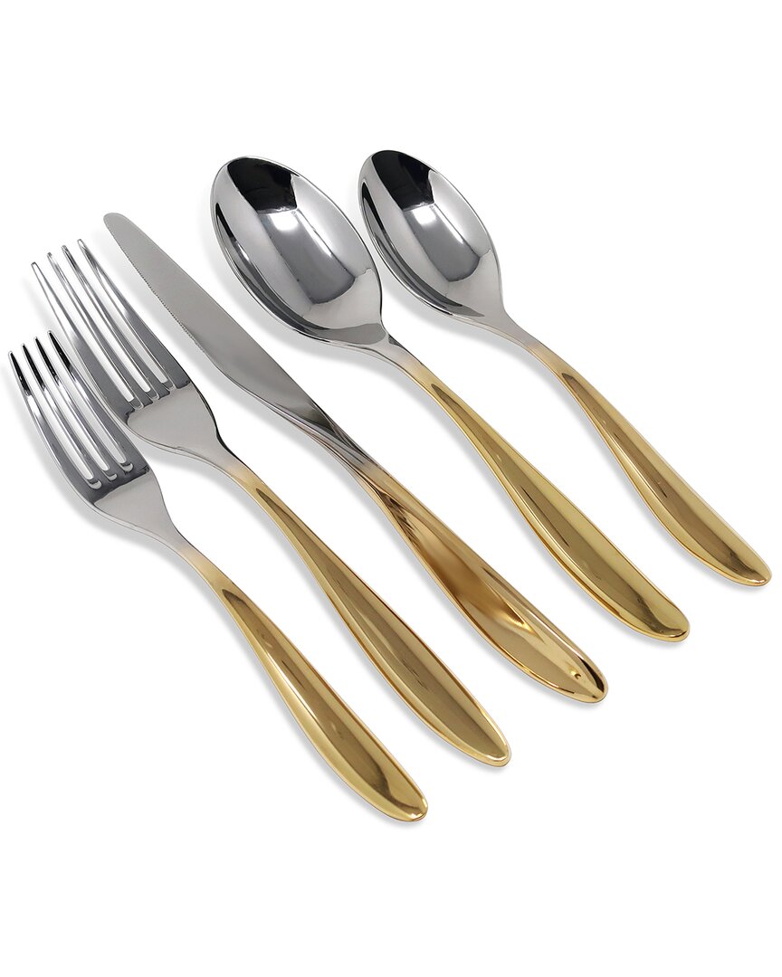 Vivience 20pc Flatware Set With Wavy Handle