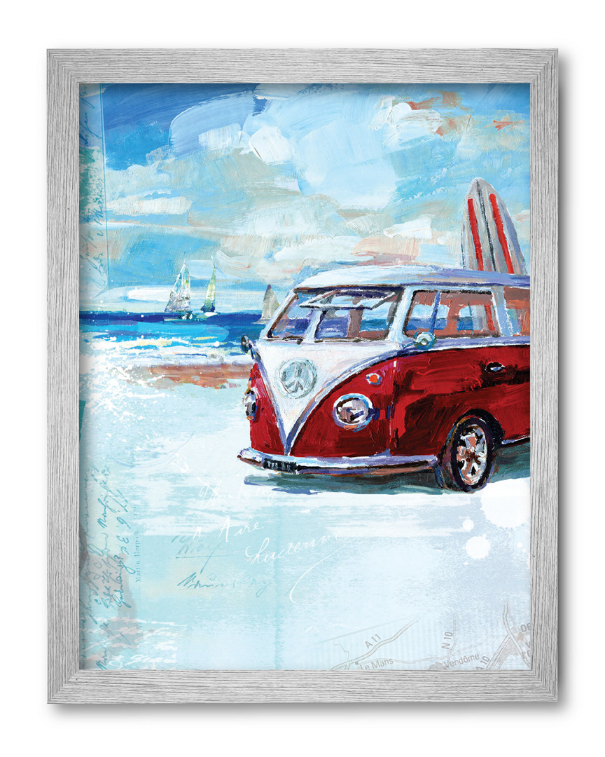 Courtside Market Wall Decor Red Camper Van Art Print