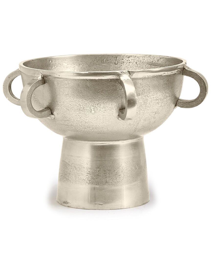 Two's Company Chalice Bowl Sculpture In Silver