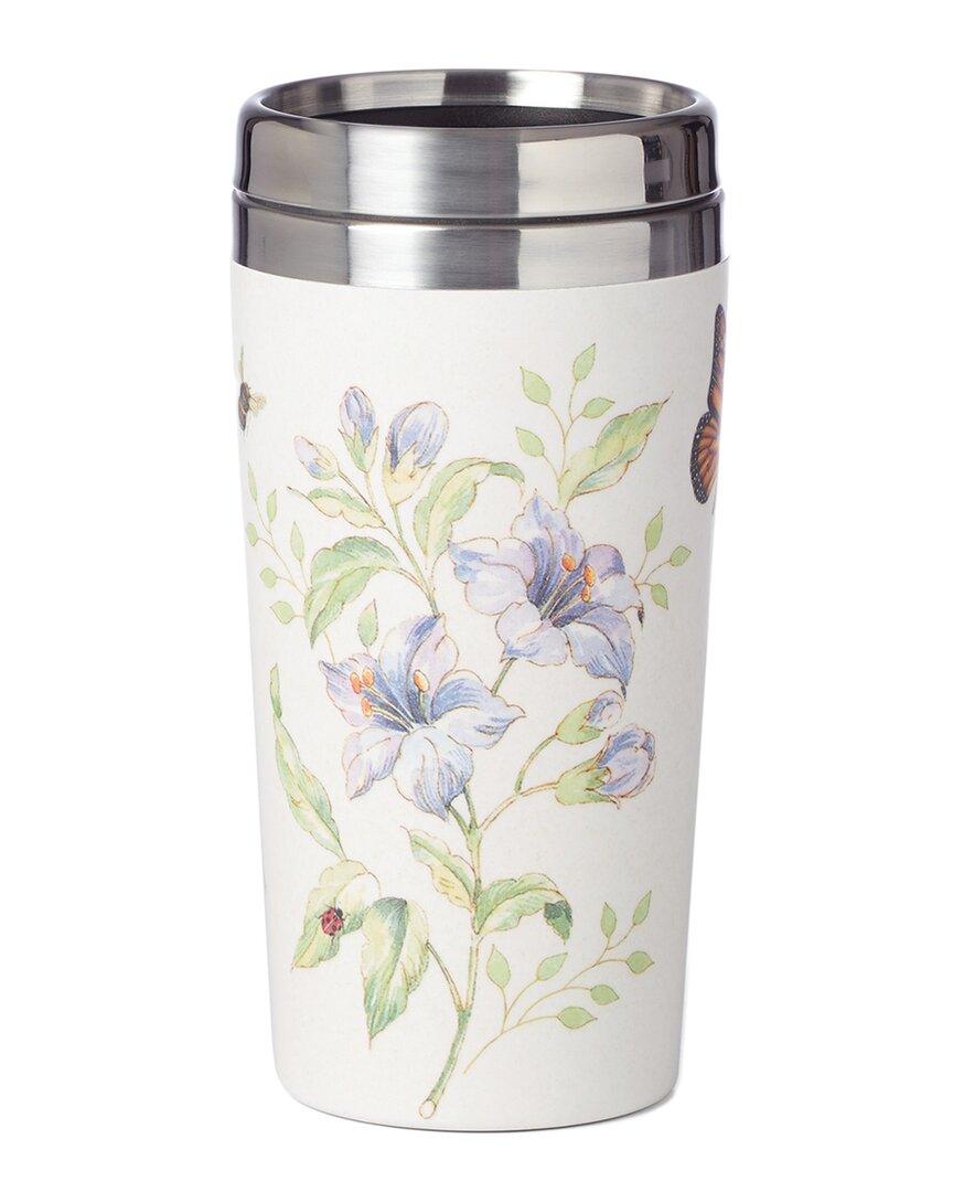 Lenox Butterfly Meadow Bamboo Travel Mug In White