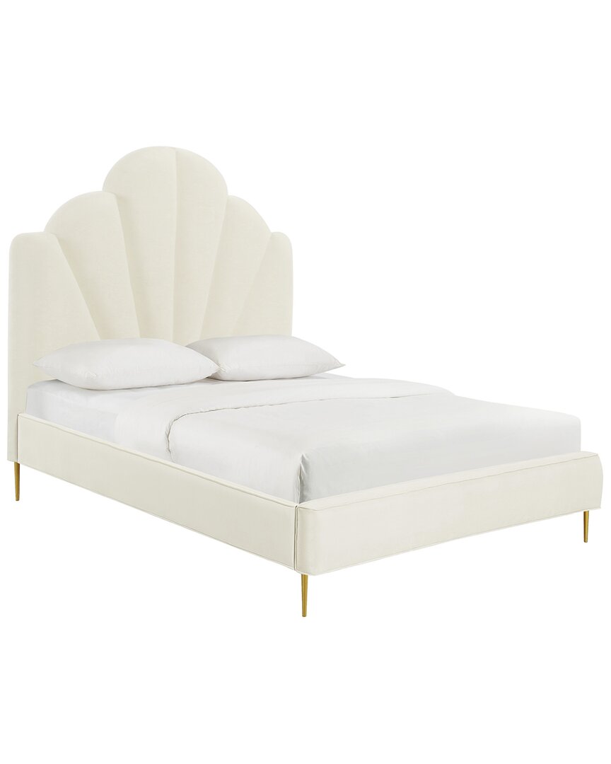 Tov Furniture Bianca Velvet Bed In White