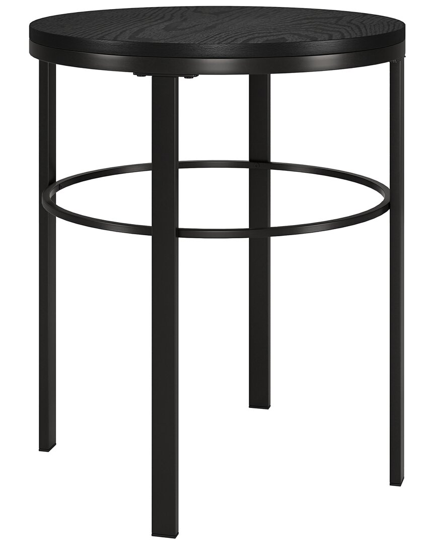 Abraham + Ivy Gaia 20 Wide Round Side Table With Mdf Top In Bla In Black