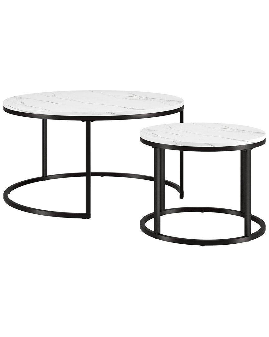 Abraham + Ivy Watson Round Nested Coffee Table In Black | ModeSens