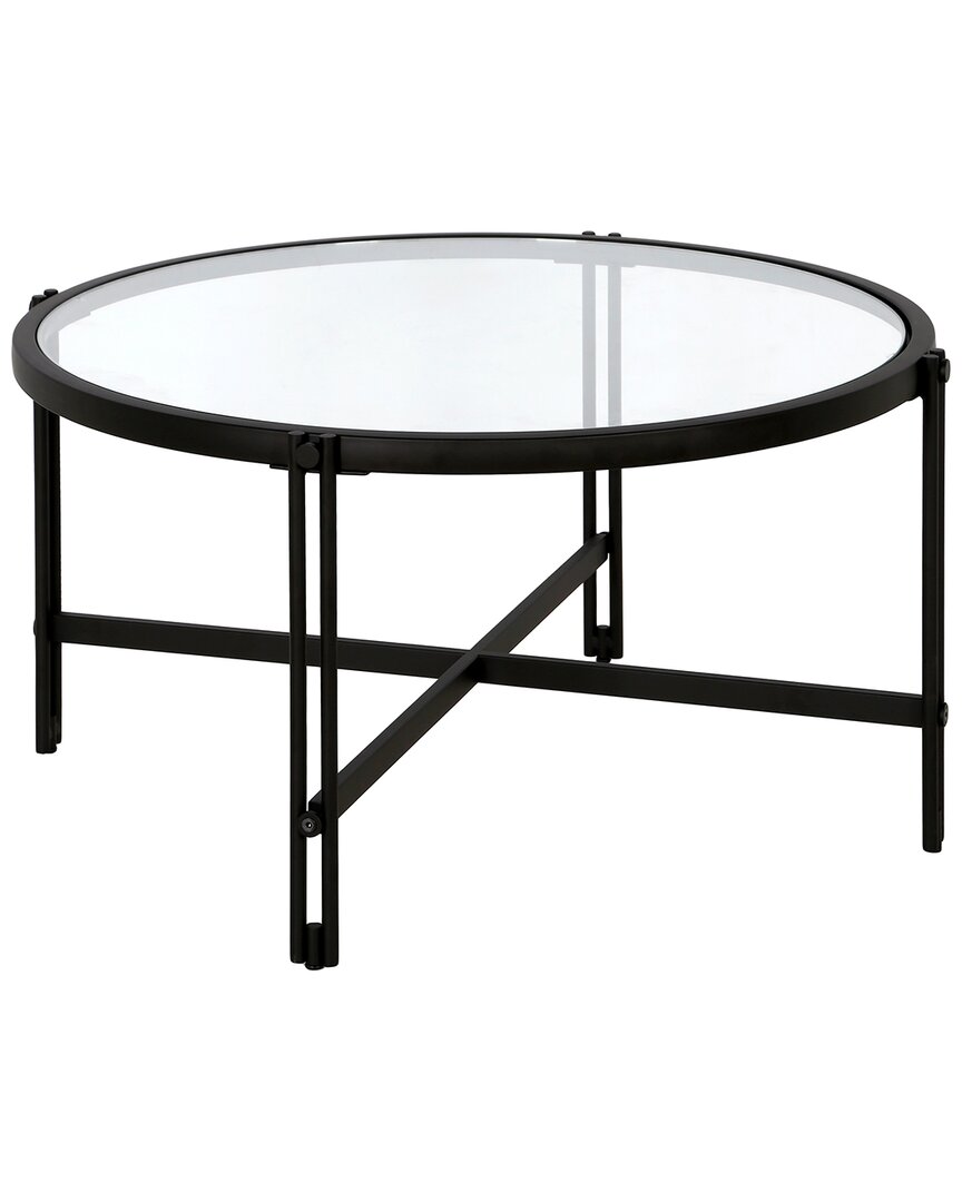 Abraham + Ivy Inez 32in Round Coffee Table In Black