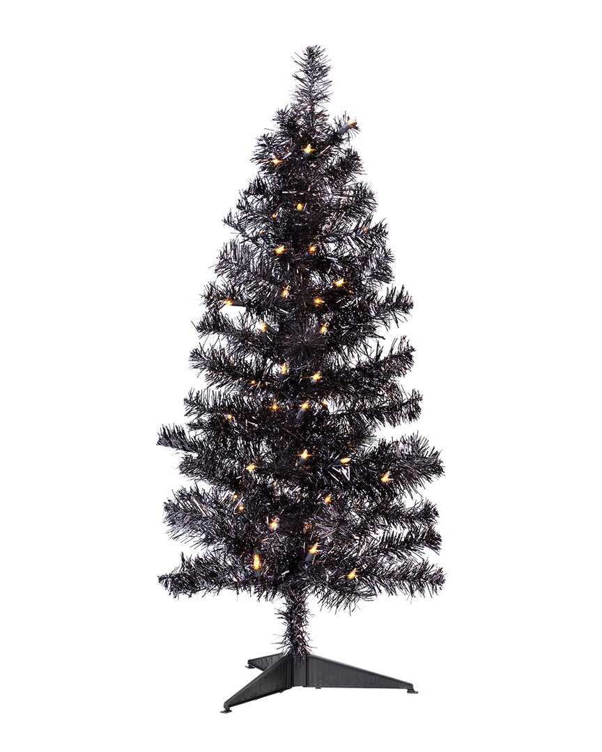 Northlight 3ft Pre-lit Artificial Tinsel Halloween Tree In Multi