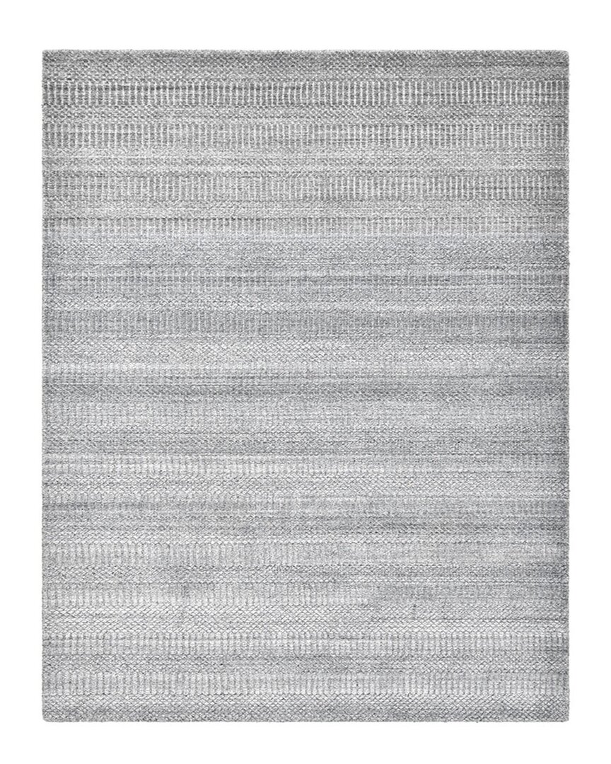 Solo Rugs Sanam Handmade Wool-blend Solid Rug In Gray