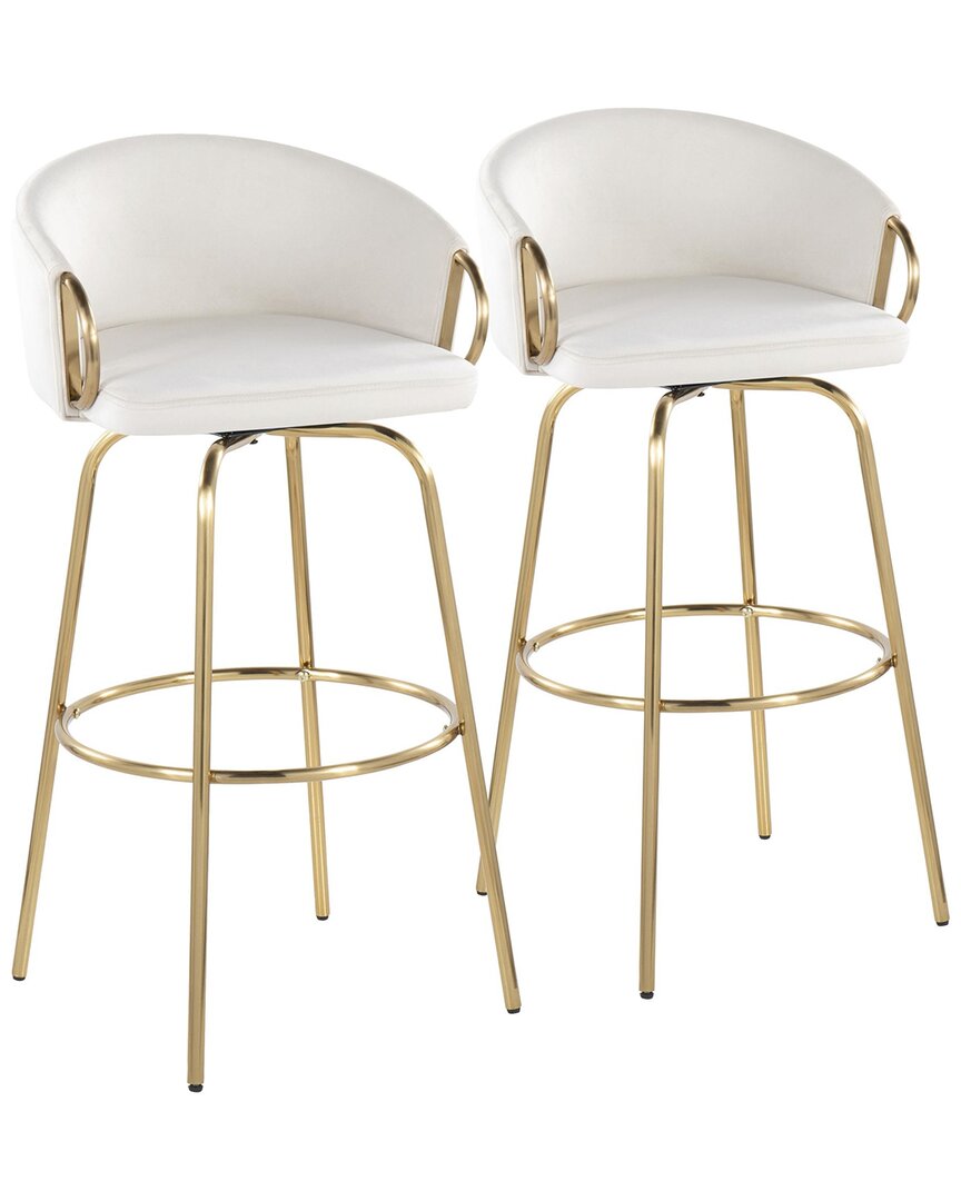 LUMISOURCE LUMISOURCE SET OF 2 CLAIRE 30 FIXED-HEIGHT BARSTOOL