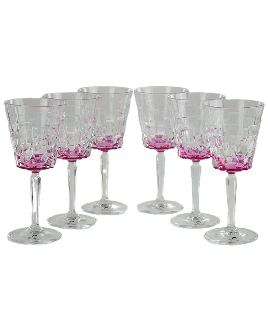 Vivience Set Of 6 Water Glasses With Bottom Detail